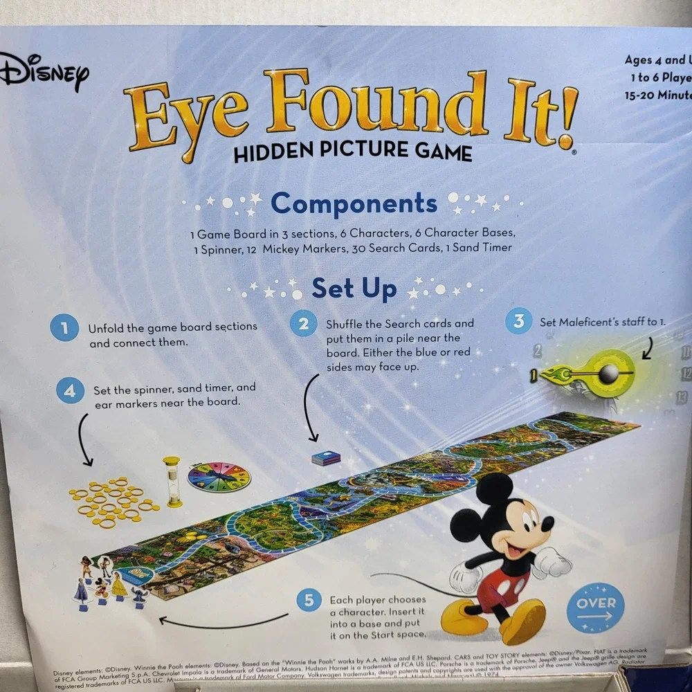 Disney Eye‎ Found It Hidden Picture Board Game Complete Excellent Condition
